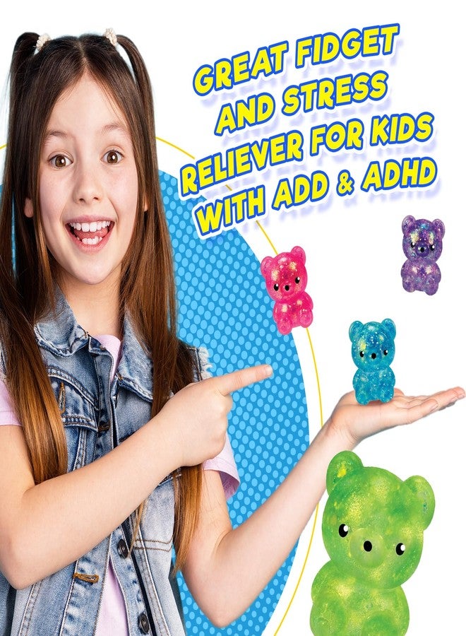 JA-RU Squeezy Bear (24 Packs with 2 Bears Each) Irresistible Soft & Squishy Glitter Filled Glitz Toy for Boys & Girls. Stretchy Ulti-Malt Squish Feel Party Favor Fidget for Kids, Teen & Adult. 4550-24 - Image 2